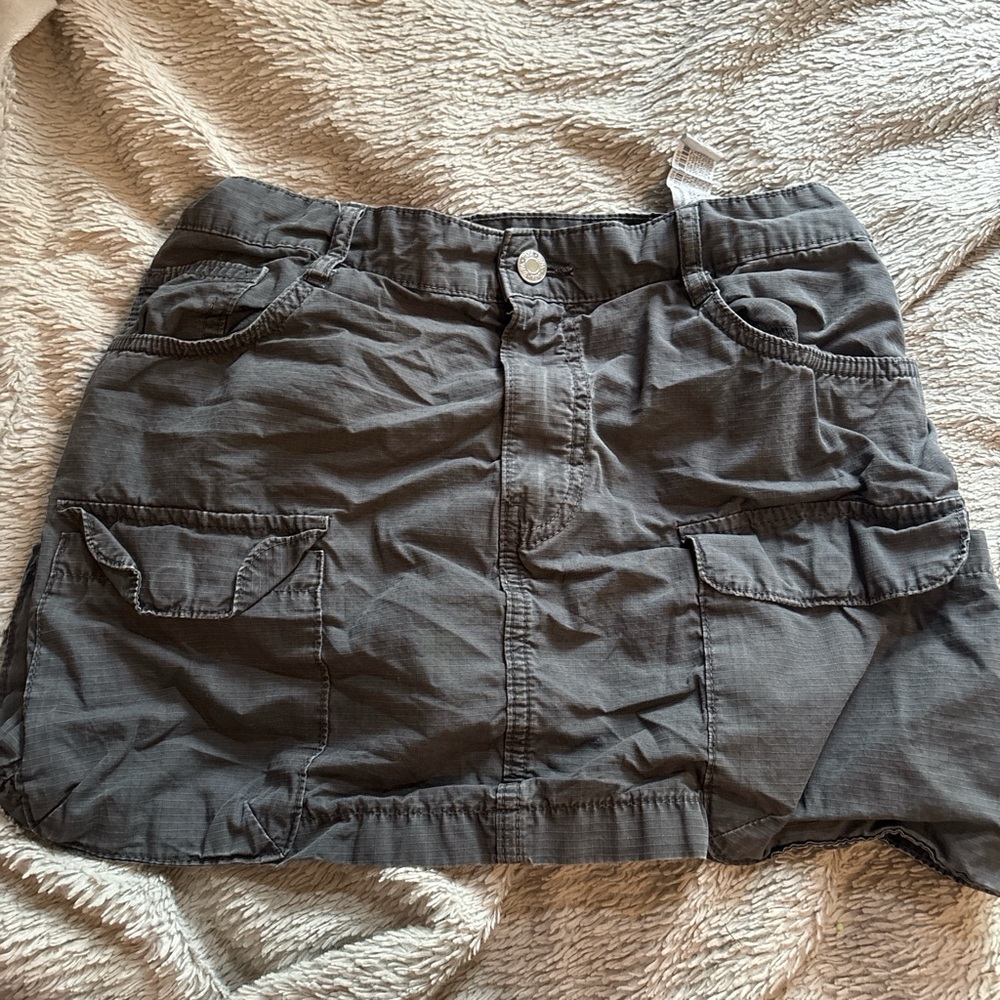 Zara Gray Cargo Mini Skirt